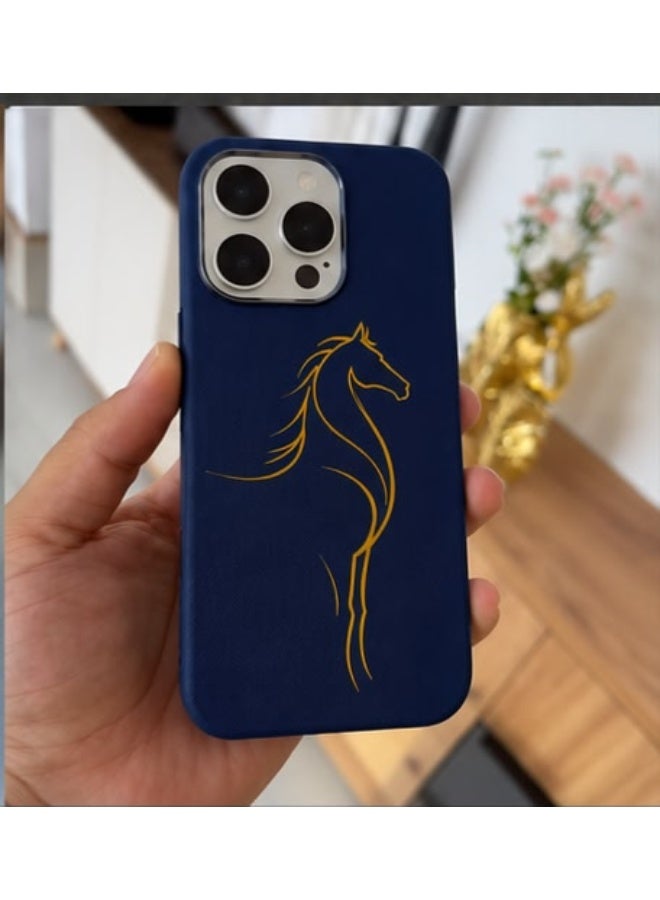 غطاء كاميرا مغناطيسي منزلق بتصميم حصان لهاتف iPhone 16 Pro Max - غطاء خلفي واقٍ مقاوم للصدمات - Image 2