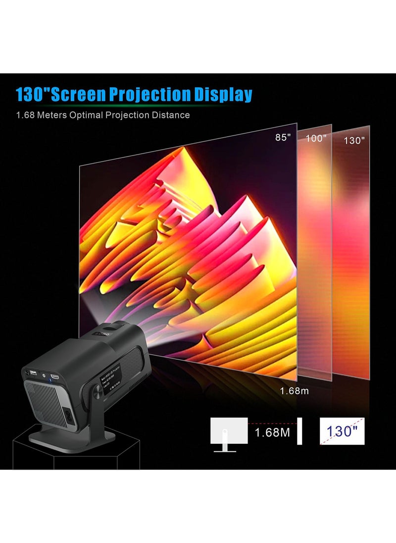 Portable HD Projector - Support 4K - Smart Projector with 5G Dual-band Wifi and Bluetooth 5.0 - Mobile Home Theater - Compatible With Android/iOS/Windows/TV Stick/HDMI/USB - pzsku/Z0851FDC5471F283939D8Z/45/_/1730190778/18a5b262-5d58-4bef-8e7e-465490a136df