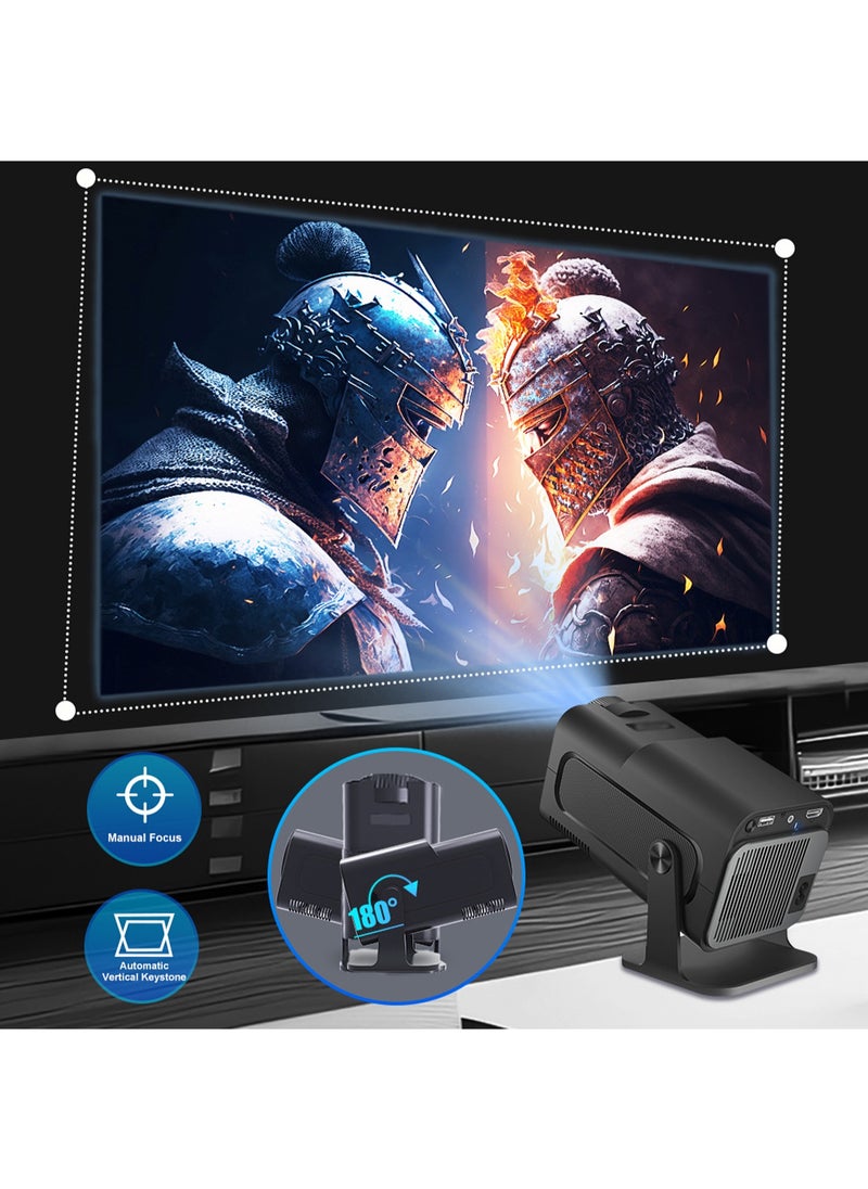 Portable HD Projector - Support 4K - Smart Projector with 5G Dual-band Wifi and Bluetooth 5.0 - Mobile Home Theater - Compatible With Android/iOS/Windows/TV Stick/HDMI/USB - pzsku/Z0851FDC5471F283939D8Z/45/_/1730190781/8cd45ab3-9422-485a-86ef-b32630818c51