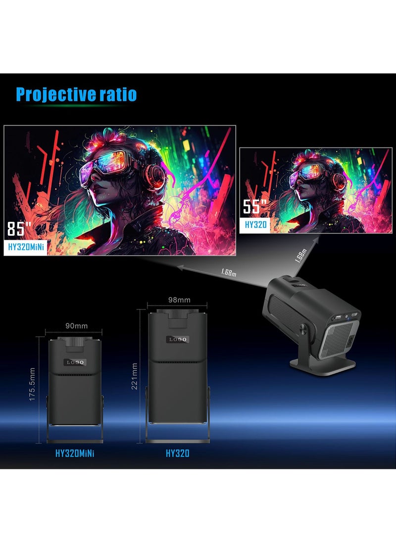 Portable HD Projector - Support 4K - Smart Projector with 5G Dual-band Wifi and Bluetooth 5.0 - Mobile Home Theater - Compatible With Android/iOS/Windows/TV Stick/HDMI/USB - pzsku/Z0851FDC5471F283939D8Z/45/_/1730190782/028856de-36b0-40a2-93e1-924a4fa2763a