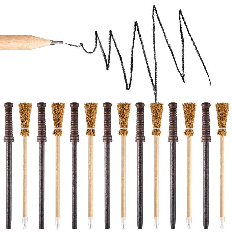 Chinco 20 Pcs Wand Pencils Party Favors Witch Broom Pencils Bulk Set, Halloween Wand Theme Birthday Goody Bag Filler Favors for Kids Teen Tween Boys Girls School Rewards - Image 2