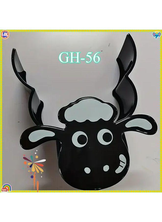 White Modern Cow Design Bathroom Tissue Holder Easy Install Wall Mounted Organizer - Image 2