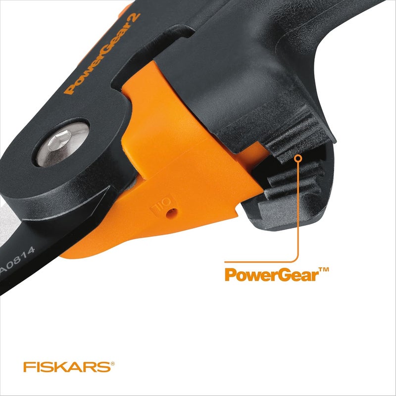Fiskars PowerGear Bypass Pruner - Black/Orange - Image 2