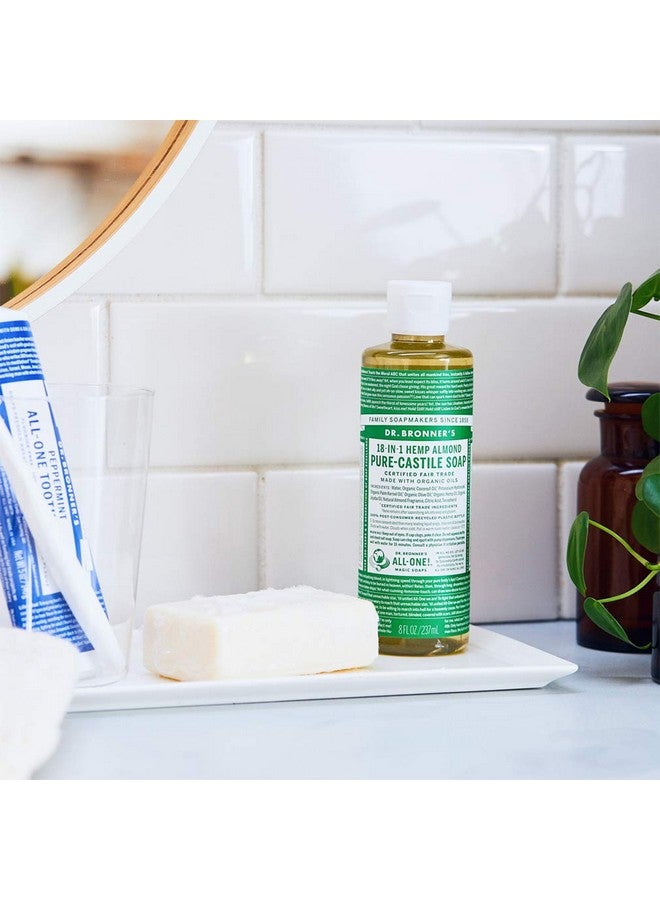 Dr. Bronner's - Pure-Castile Liquid Soap (Almond, 16 ounce, 2-Pack) - Made with Organic Oils, 18-in-1 Uses: Face, Body, Hair, Laundry, Pets and Dishes, Concentrated, Vegan, Non-GMO - Image 3
