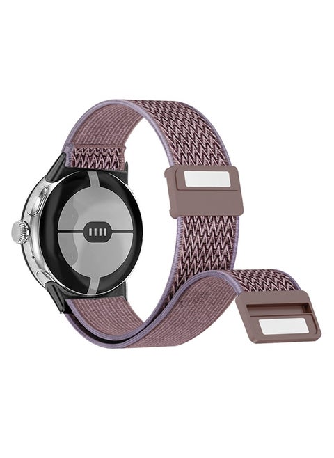 Applicable to Google smart Watch strap Google Pixel Watch 2 Watch wave pattern magnetic suction buckle strapWave pattern smoky purple Wave pattern smoky purple
