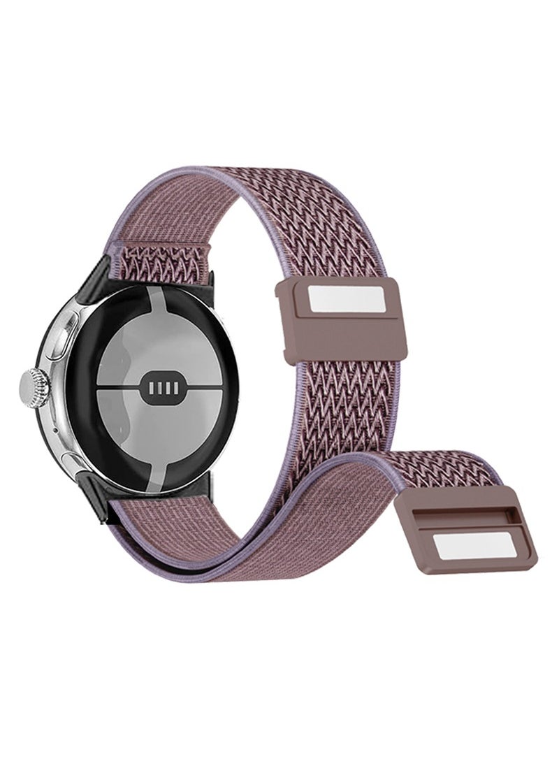 Generic - Applicable to Google smart Watch strap Google Pixel Watch 2 Watch wave pattern magnetic suction buckle strapWave pattern smoky purple Wave pattern smoky purple - Image 1