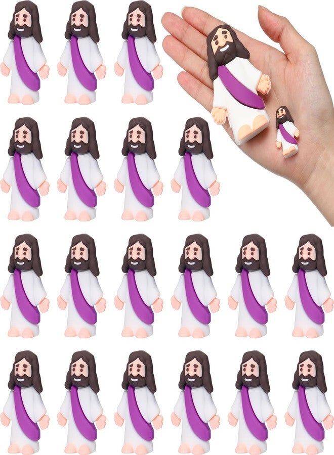Barydat 3.2 Inch Large Jesus Figures Bulk Jesus Figurine Toys for Hide and Seek Classic Christ Savior Doll Religious Party Favors for Easter Egg Stuffers Sunday School Baptism Gifts(20 Pcs) - Image 1
