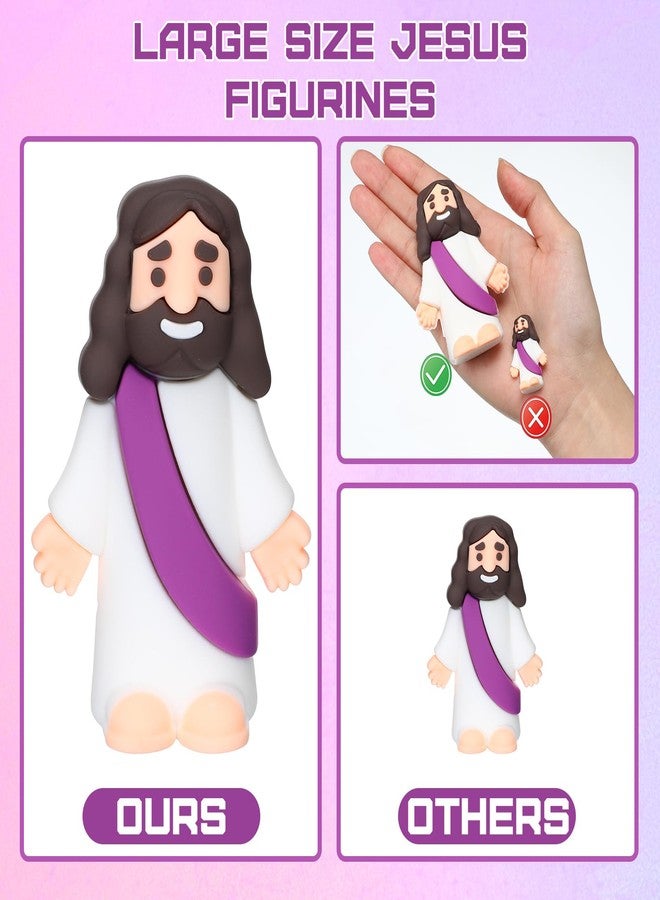 Barydat 3.2 Inch Large Jesus Figures Bulk Jesus Figurine Toys for Hide and Seek Classic Christ Savior Doll Religious Party Favors for Easter Egg Stuffers Sunday School Baptism Gifts(20 Pcs) - Image 3