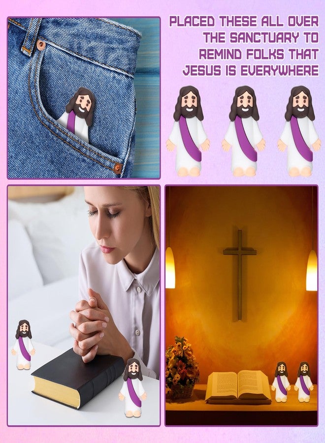 Barydat 3.2 Inch Large Jesus Figures Bulk Jesus Figurine Toys for Hide and Seek Classic Christ Savior Doll Religious Party Favors for Easter Egg Stuffers Sunday School Baptism Gifts(20 Pcs) - Image 5