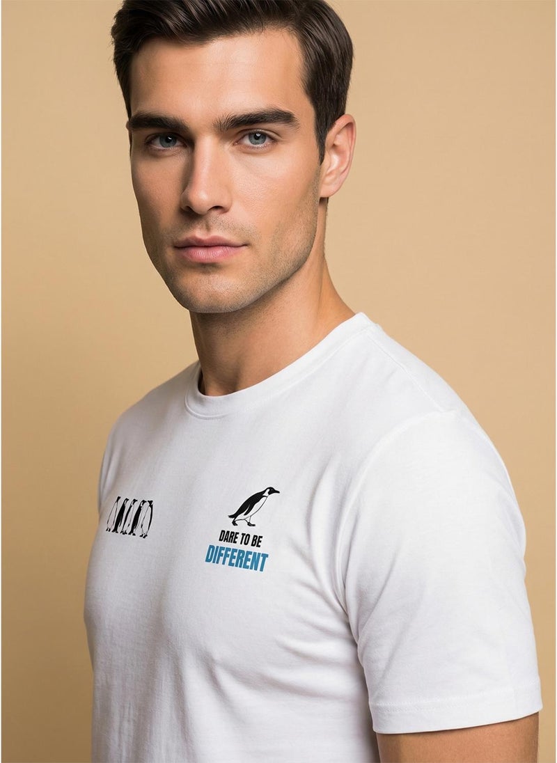 نوبيرو Nobero Regular Fit Printed T-shirt for Men - Image 4