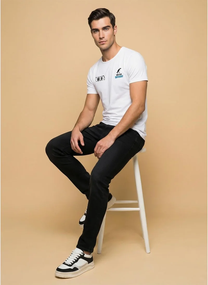 نوبيرو Nobero Regular Fit Printed T-shirt for Men