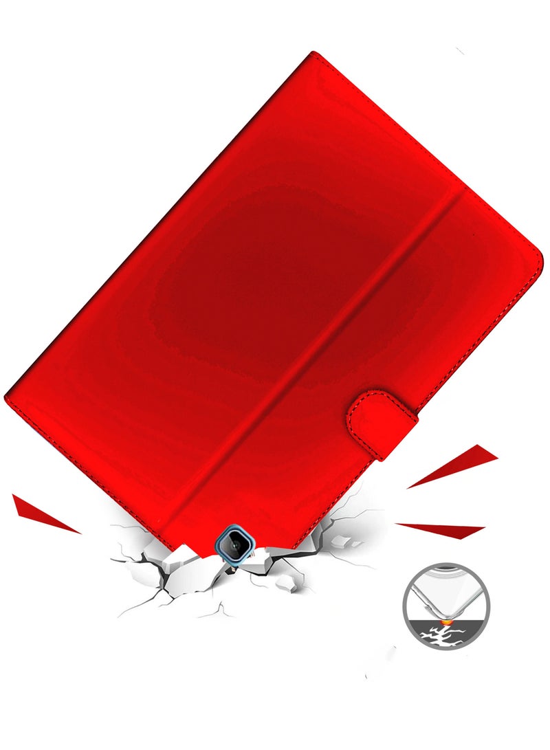 اوميكر حافظة جلدية ذكية عالية الجودة مع حامل مغناطيسي لهاتف Honor Pad X8 / Pad X8 Lite 9.7 بوصة 2022 أحمر - Image 2