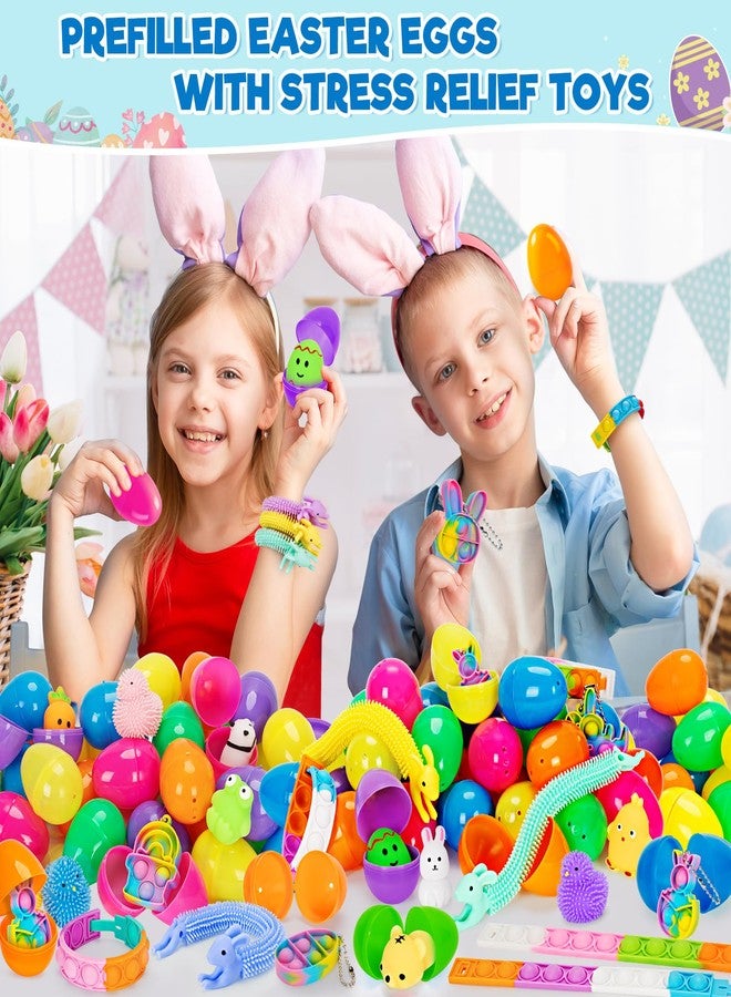 ٣٦ عبوة من بيض عيد الفصح المملوء مسبقًا بالألعاب، بيض عيد الفصح البلاستيكي بداخله ألعاب، حشوات سلال عيد الفصح، بيض مفاجآت لبحث عيد الفصح، مستلزمات جوائز عيد الفصح للفصول الدراسية - Image 5