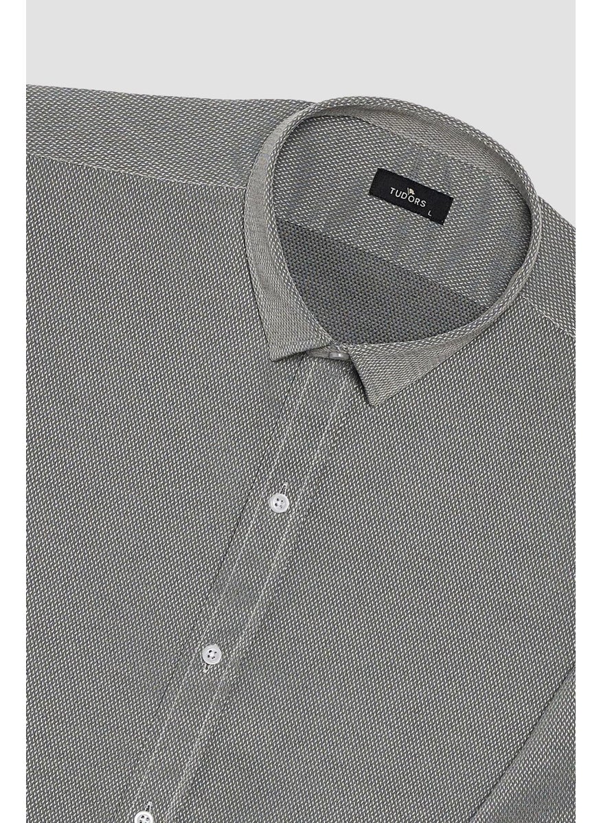 Men's Modern Fit Slim Fit Cotton Easy Iron Dobby Gray Shirt - pzsku/Z0852985850E25951E644Z/45/_/1741257071/f97e3017-c14b-4efb-887c-c1b146ca643d