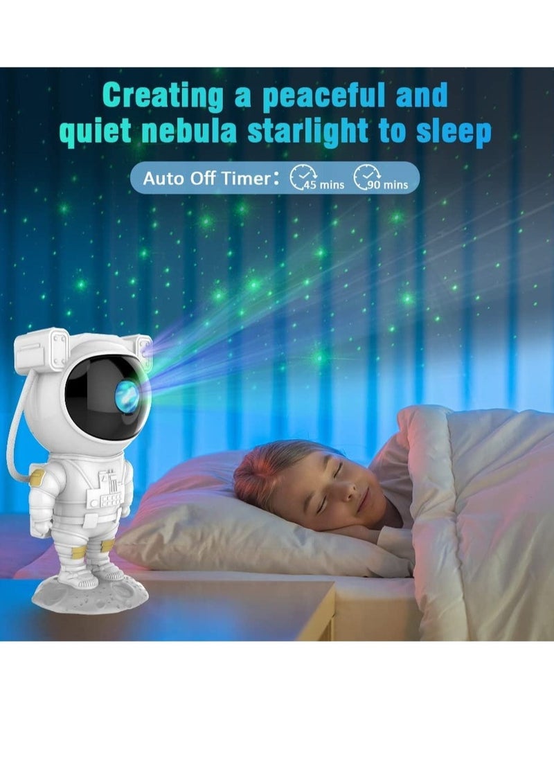 Generic - Kids Star Projector Night Light – Astronaut LED Projection Lamp with Timer, Remote Control, and 360° Adjustable Head Angle - Image 1