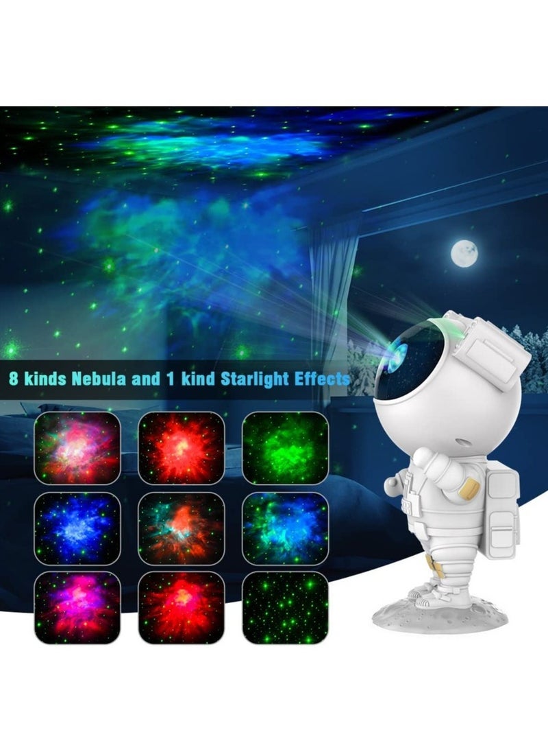 Generic - Kids Star Projector Night Light – Astronaut LED Projection Lamp with Timer, Remote Control, and 360° Adjustable Head Angle - Image 1