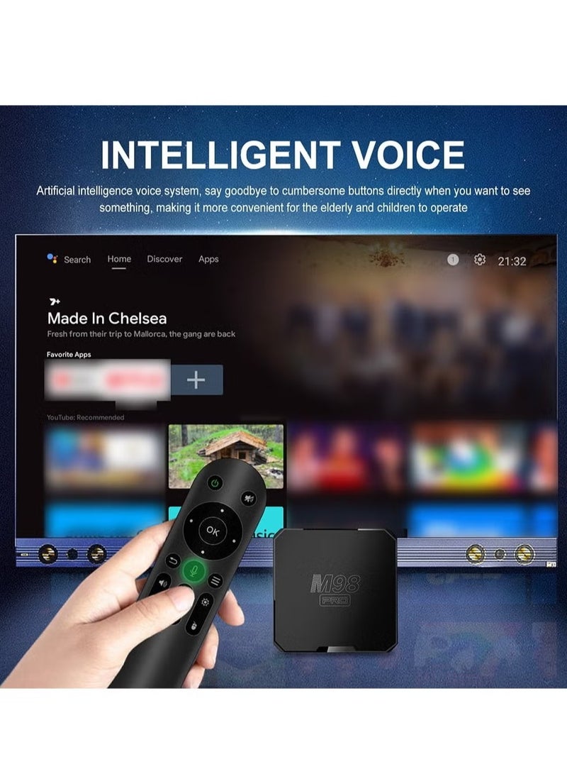 Raxoom M98 PRO Android TV Box – Android 10, 4K HDR Smart Streaming Media Player with 16GB Storage - Image 1