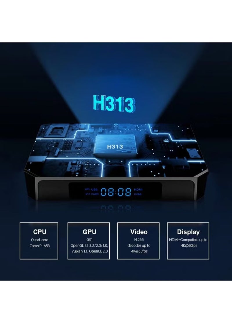 Raxoom M98 PRO Android TV Box – Android 10, 4K HDR Smart Streaming Media Player with 16GB Storage - Image 2