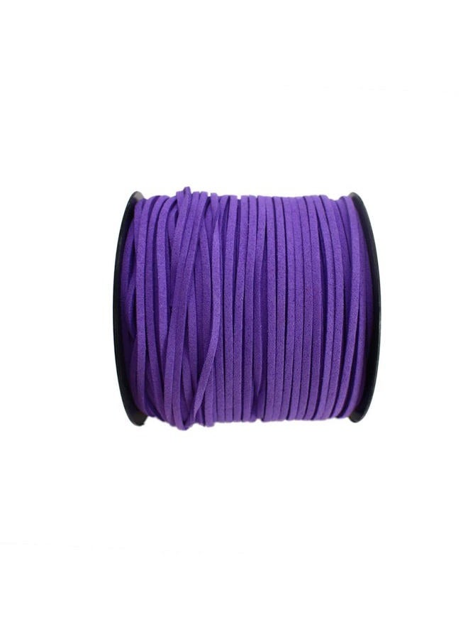 Pamir Tong Faux Leather Cord for Jewelry Making 100 Yards 2.6mm Thin Suede String Rope Purple Bracelet Cords DIY Crafts String for Necklace-Dream Catcher Supplies-Hat- Walking Stick - Image 1