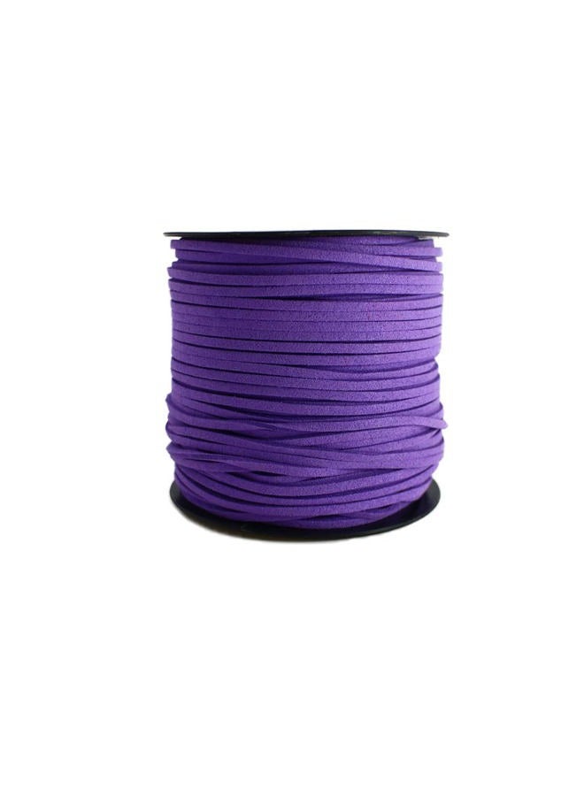 Pamir Tong Faux Leather Cord for Jewelry Making 100 Yards 2.6mm Thin Suede String Rope Purple Bracelet Cords DIY Crafts String for Necklace-Dream Catcher Supplies-Hat- Walking Stick - Image 3