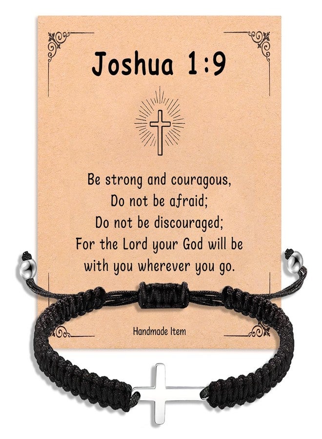 Korotho Bible Verse Bracelets for Men, Women & Teens - Faith Bracelet Scripture Quotes Bracelet Christian Religious Gifts for Birthday, Christmas, Communion - Joshua 1:9 - Image 1