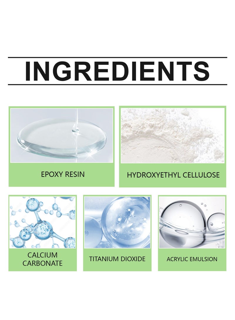 Jakehoe Wall Repair, Wall Repair Agent Kit with Pointed Nozzle, White Gypsum Wall Filler Patch for Repairing Cracks, Holes, Peeling, Graffiti - Image 4