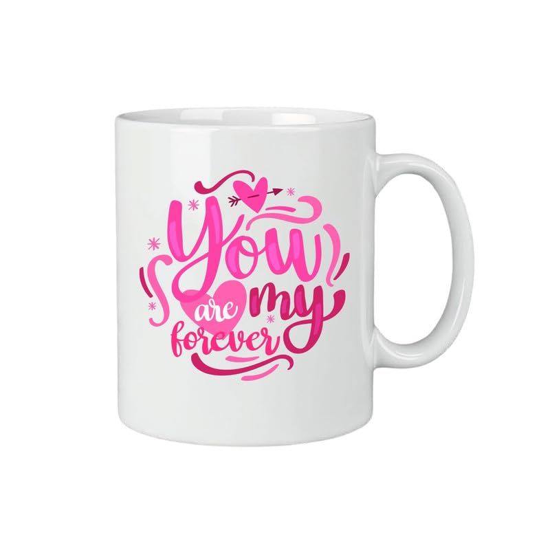 KNITROOT Ceramic Coffee Mug Microwave Safe You are My Love Forever Print Premium Ceramic Mug Tea Mug Milk Mug Cup for Gift Best Return Gift Best Gift White Mug 250ml85oz - Image 2