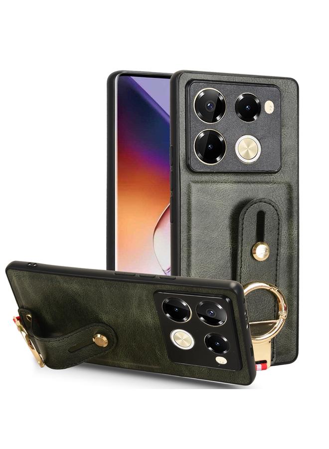 Zaboon Case For Infinix Note 40 Pro 4G X6850 Wristband Leather Back Phone Case - Image 1