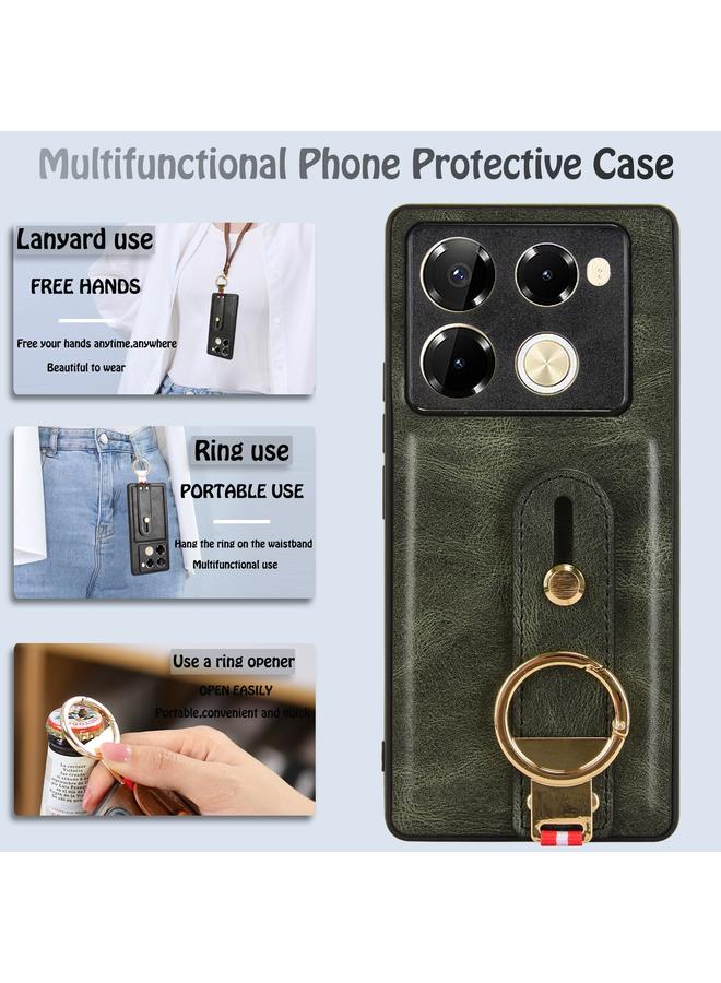 Zaboon Case For Infinix Note 40 Pro 4G X6850 Wristband Leather Back Phone Case - Image 3