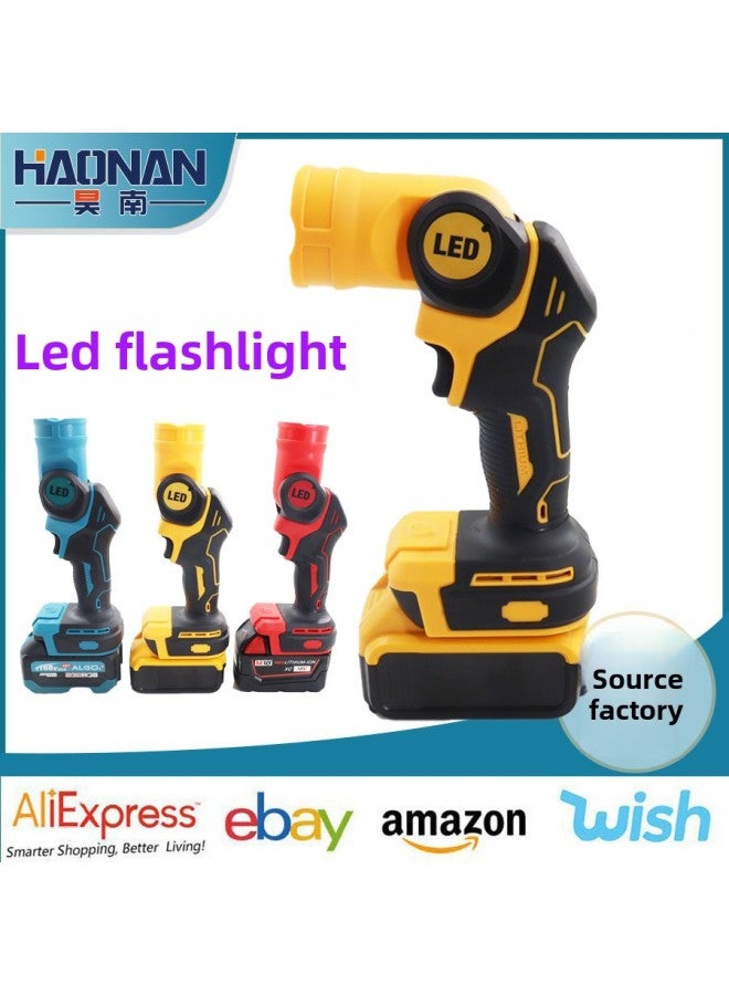 Emergency Flashlight Folding Outdoor Lithium Battery Night Fishing Lamp High-power Miner's Lamp Rechargeable Lighting LED Lamp-Product Specifications:Led Small Head Flashlight Milwitch Foot Single B - Image 1