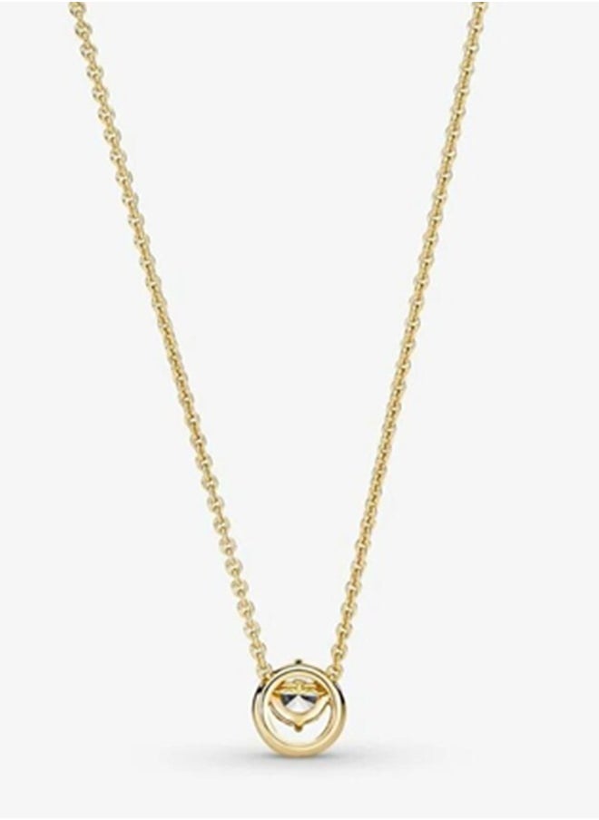 Pandora Violet Pandora Sparkling Round Halo Pendant Collier Necklace for Women  - Image 4