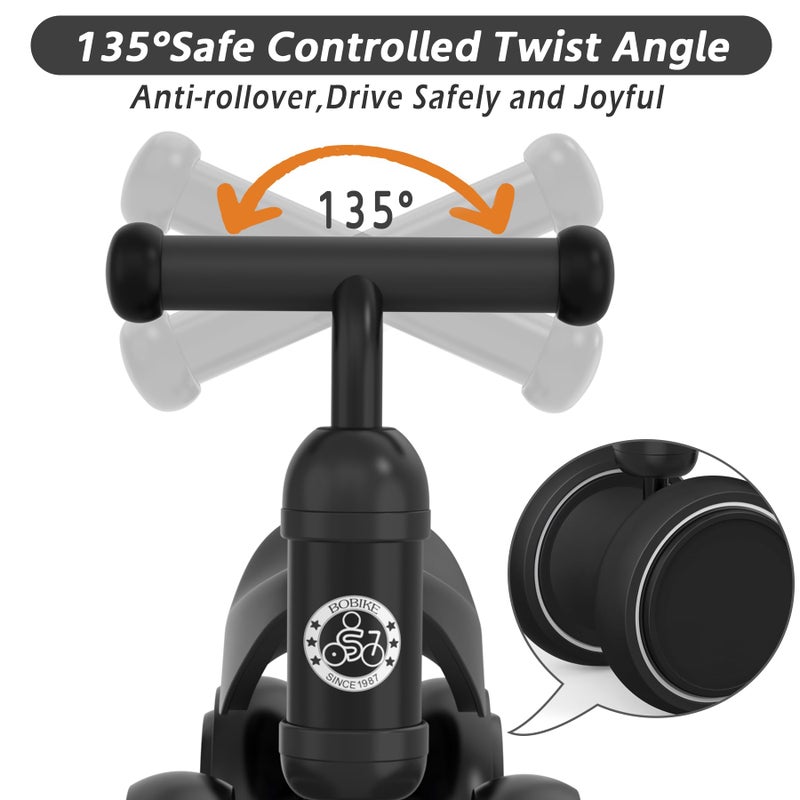 Bobike Baby Balance Bike Toys for 12-36 Months Kids Toy Boy Girls Gifts Toddler Best First Birthday Gift Children Walker No Pedal Infant 4 Wheels Bicycle (Black) - Image 5