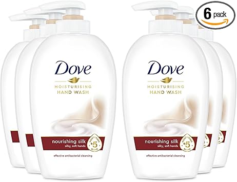 Dove 6x of 250ml Dove Fine Silk Caring Hand Wash for Moisturised and Protected Hands - Image 1