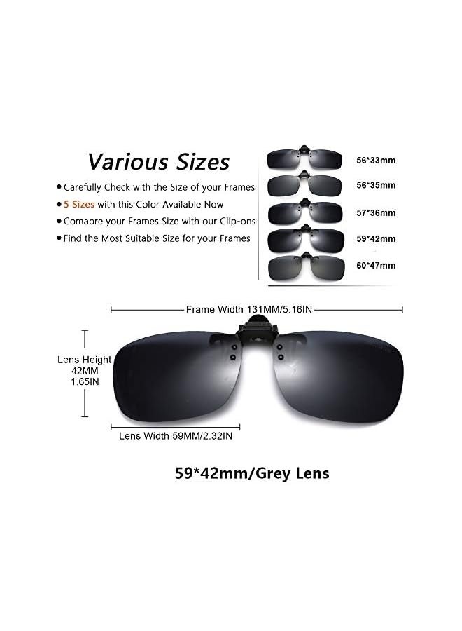 بروماس نظارات شمسية مستقطبة بدون إطار بمشبك معدني قابلة للطي للنظارات الطبية - Image 3