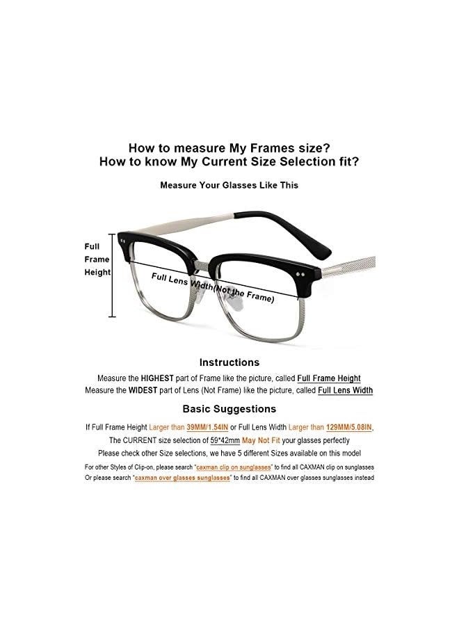 بروماس نظارات شمسية مستقطبة بدون إطار بمشبك معدني قابلة للطي للنظارات الطبية - Image 4