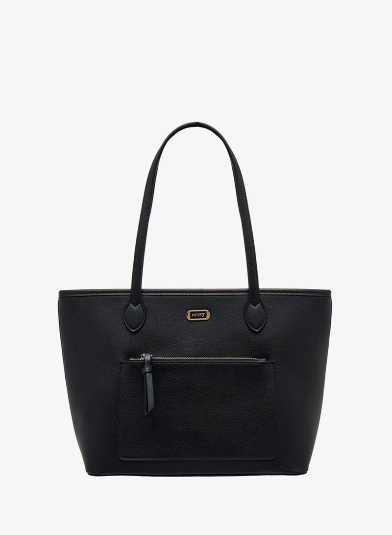 MISSY Monogram Print Tote Bag With Double Handle - Image 1