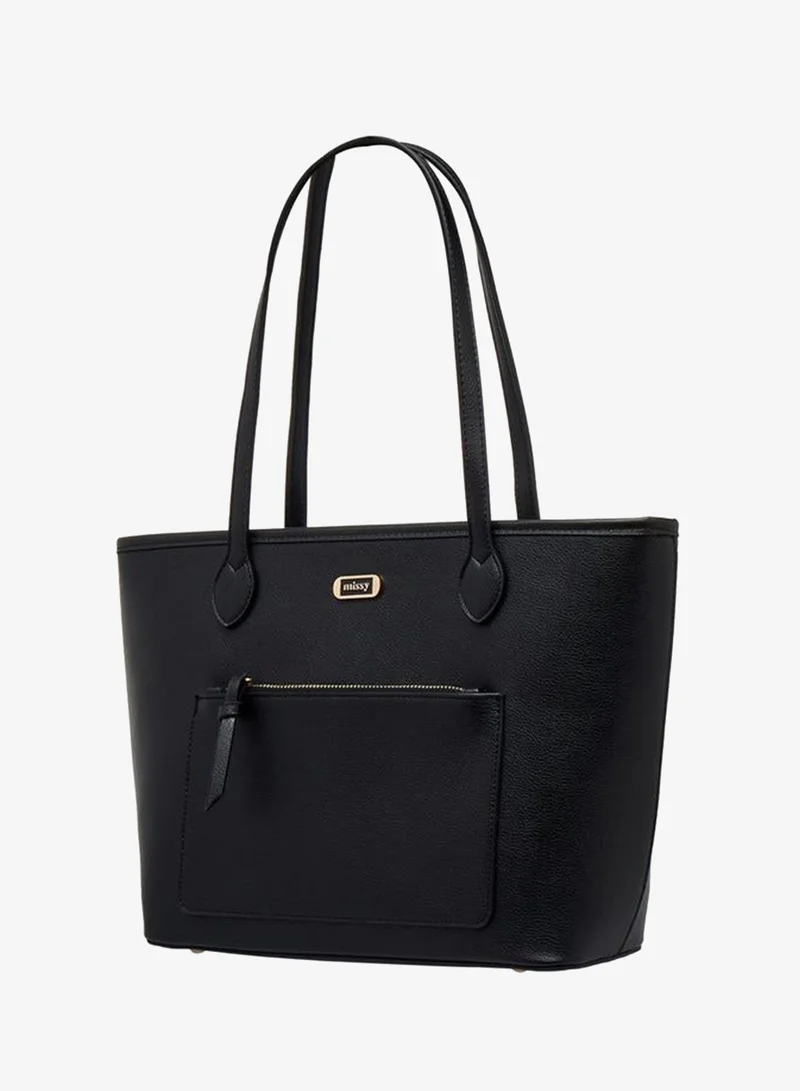 ميسي Monogram Print Tote Bag With Double Handle