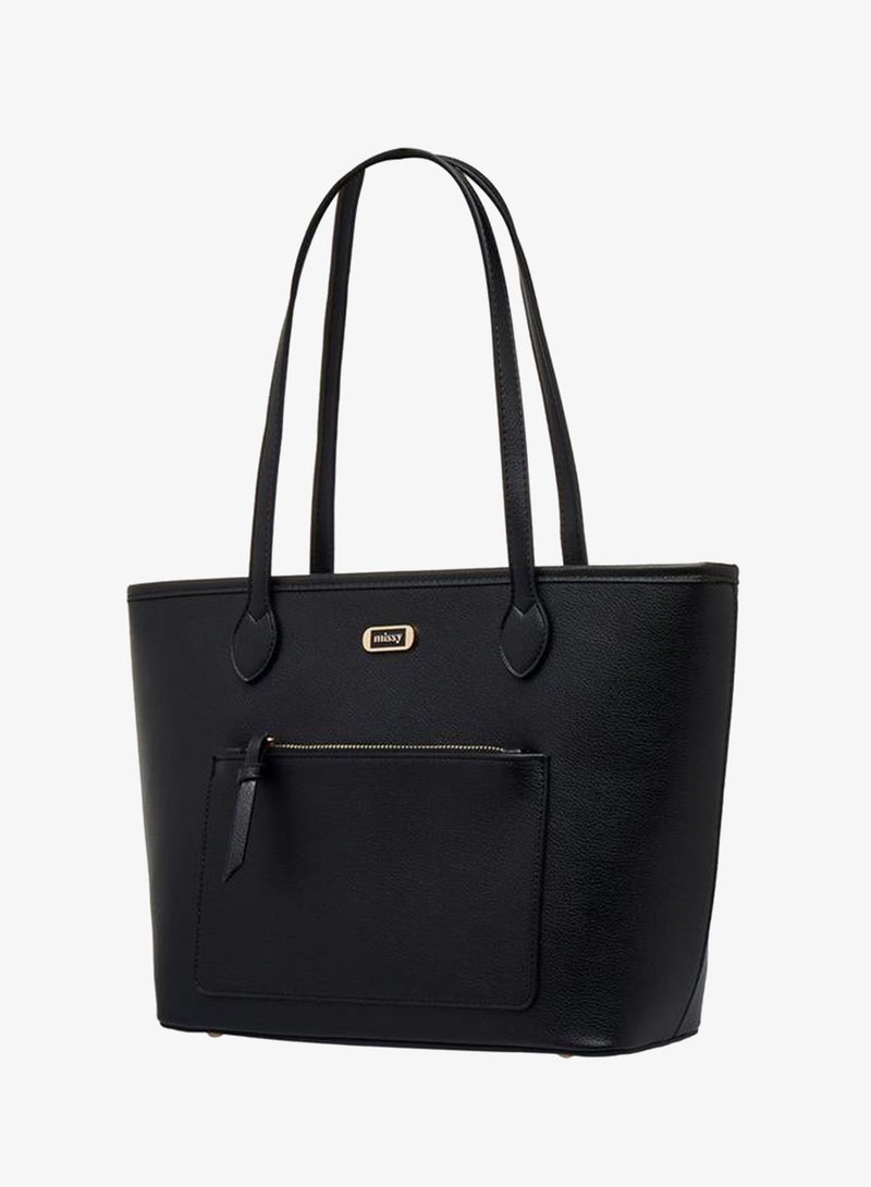 MISSY Monogram Print Tote Bag With Double Handle - Image 2