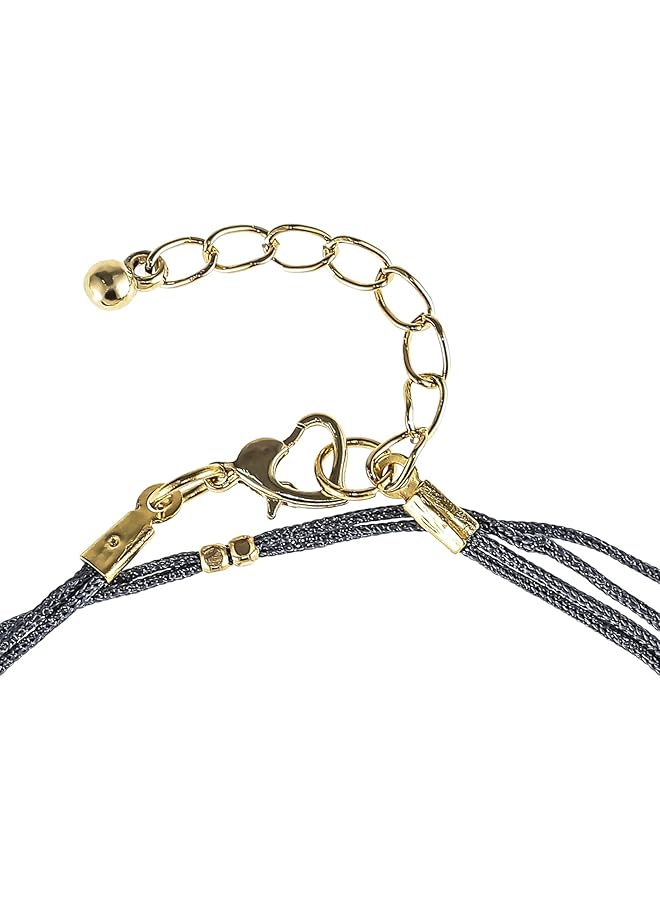 Alwan Silk Thread Anklet Double Rounded Or Bracelet Triple Rounded For Women Ee3239Dgry - Image 3