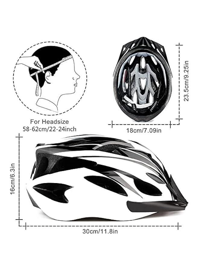 رينكس خوذة دراجة للالغي، خوذة دراجة خفيفة الوز، خوذة ركو الدراجات الية والطرق قالة للتعديل، 18 فتحة مع حزام قال للتعديل وقاع قال للفصل للرجال والساء - Image 2