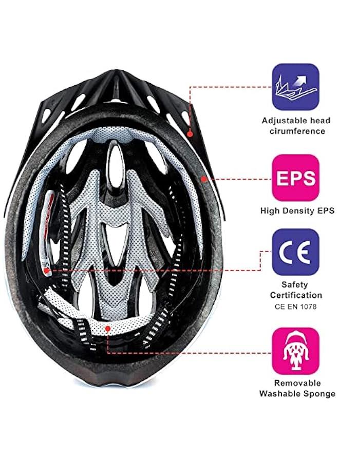 رينكس خوذة دراجة للالغي، خوذة دراجة خفيفة الوز، خوذة ركو الدراجات الية والطرق قالة للتعديل، 18 فتحة مع حزام قال للتعديل وقاع قال للفصل للرجال والساء - Image 4