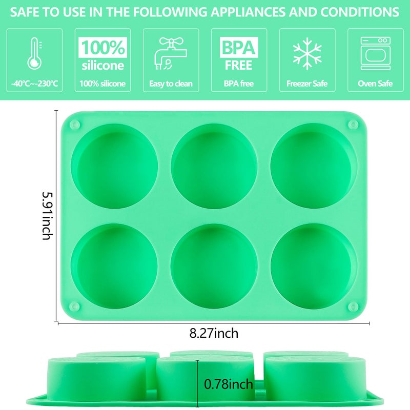 Sidosir Siodisr 2Pcs Oreo Cookie Chocolate Silicone Mold, 6-Cavity Round Cylinder Oreo Chocolate Cover Molds for Candy, Silicone Baking Molds for Mini Cakes, Jelly - Image 2