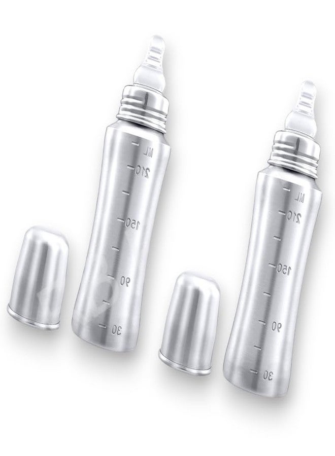 RB POINT Pack Of 2 Stainless Steel Baby Feeding Bottle,Milk Feeding,Water Feeding 240 Ml Easy To Hold Bottle For Kids Babies Light Weight - Image 1