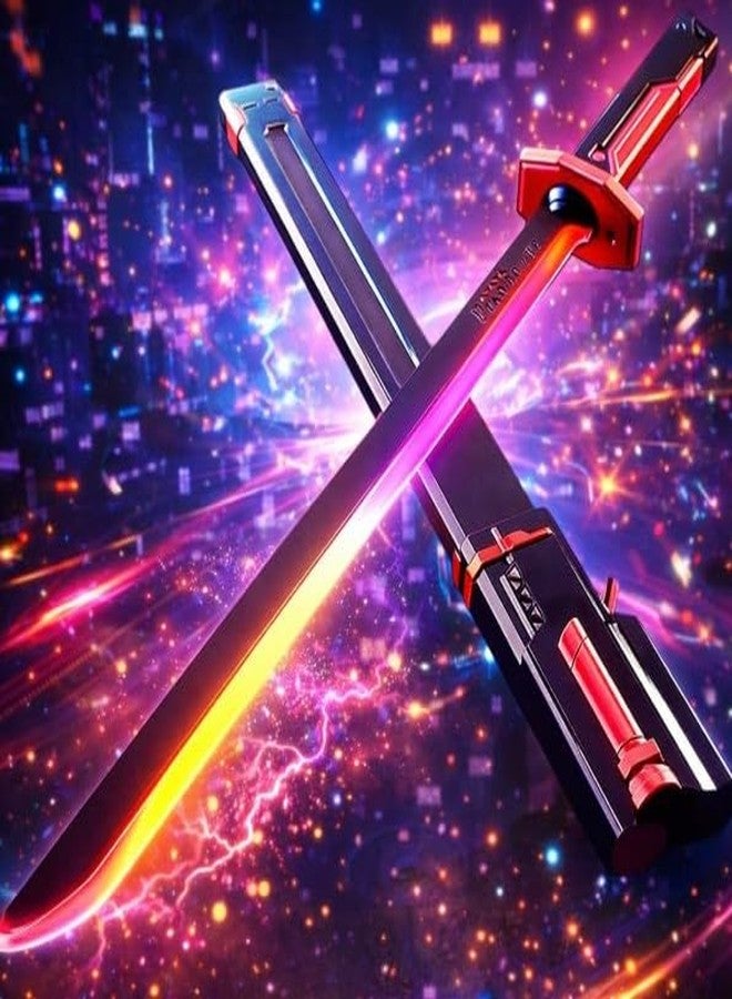 LED Light Up Katana Sword with Sound & Smoke Effects – 7 Color Changing Samurai Cosplay Sword for Kids & Adults (Rechargeable) - Image 1
