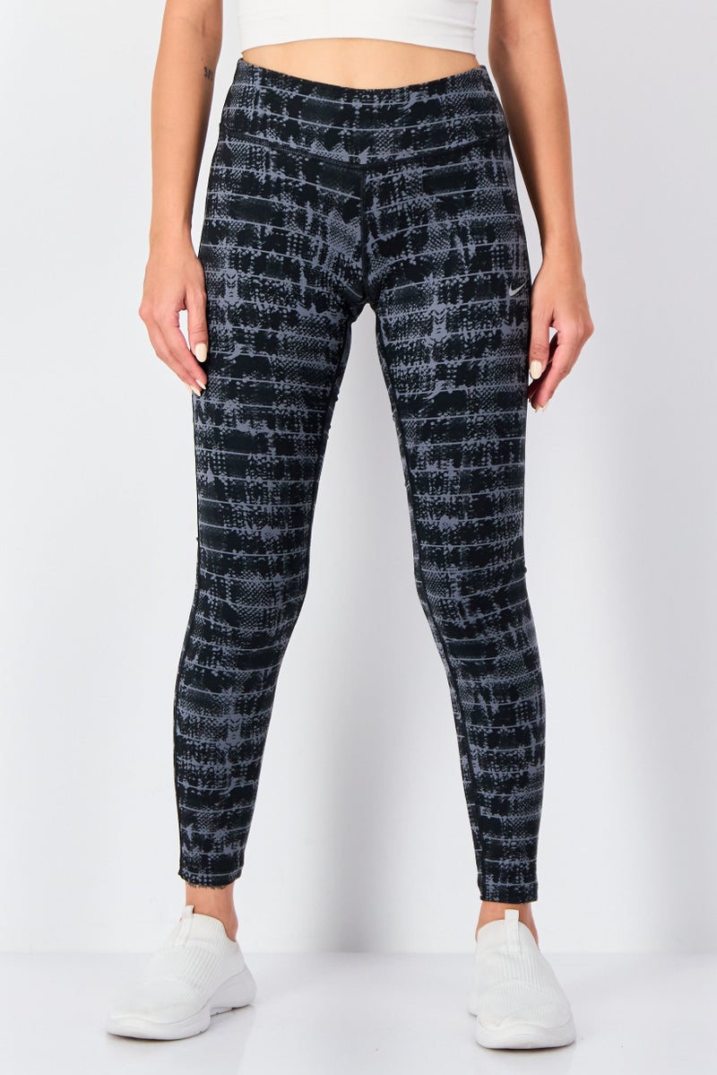 Nike Women Sportswear Fit Allover Print Running Tights, Multicolor - Image 1