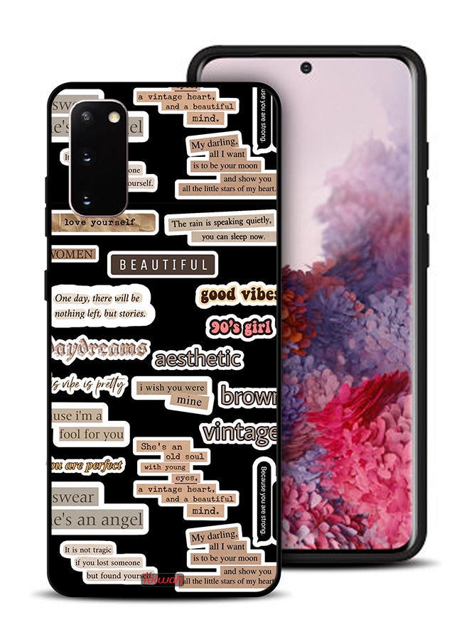 Tolwak Samsung Galaxy S20 5G Protective Case Cover Beautiful Quotes Stickers - Image 1