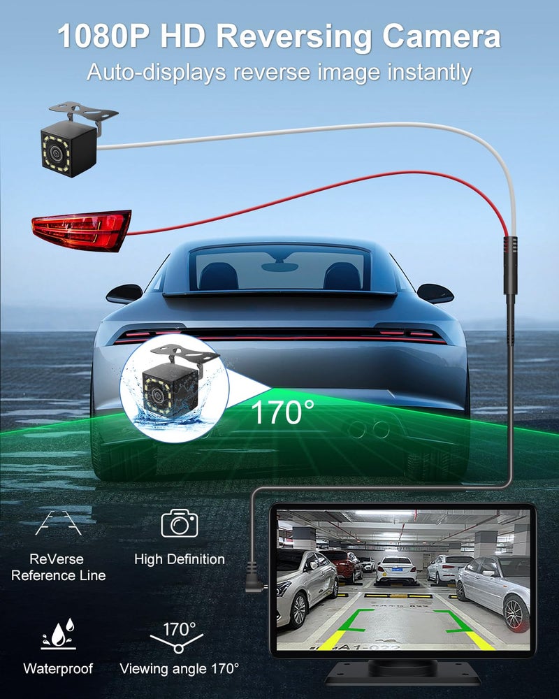 25HOURS Carplay Screen for Car, Upgrade 7" HD Wireless Apple Carplay & Android Auto Touchscreen- Car Play Screen Stereo with Backup Camera, Mirror Link/Voice Control/Music Play/GPS Navigation -for All Vehicle - Image 4