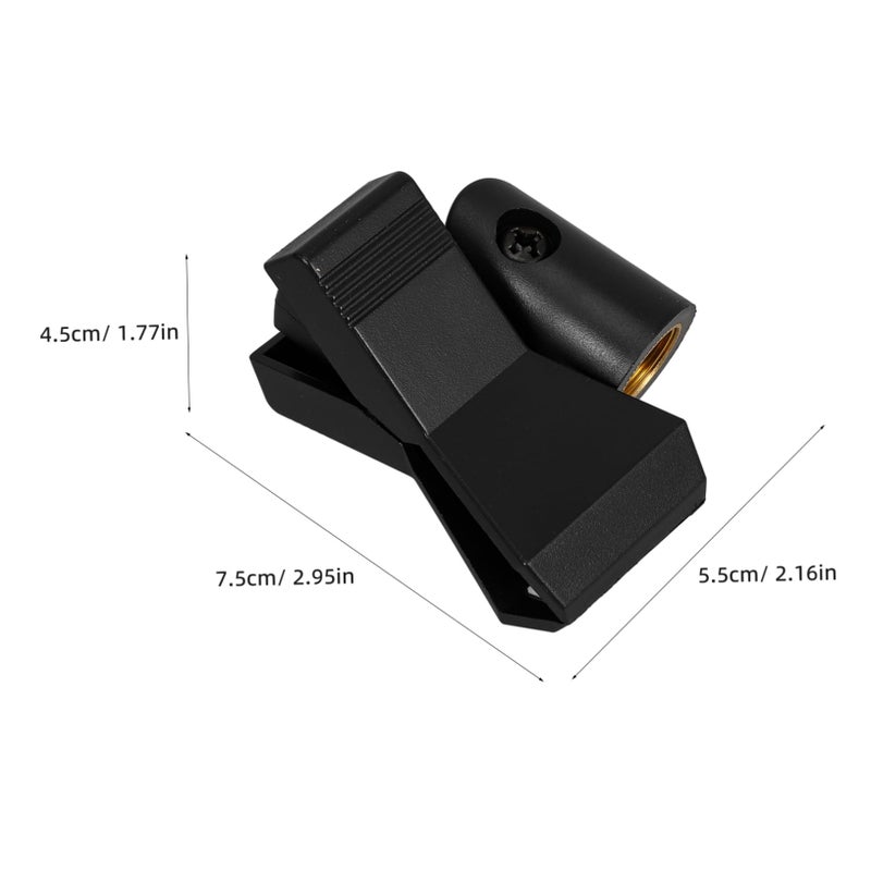 4 Pcs Black Microphone Flange Mount Clip Holder For Wireless Directional Mic - Image 3