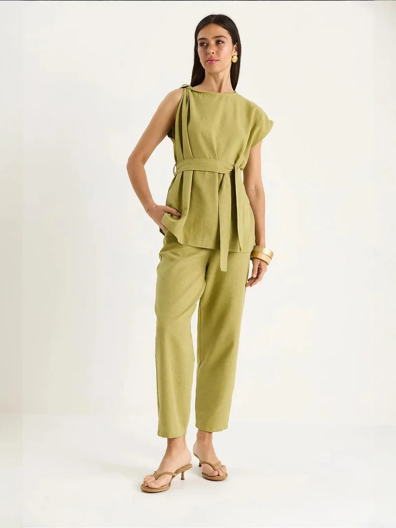 Bianco Lucci LUCCI Blouse-Pants Two Pieces Set