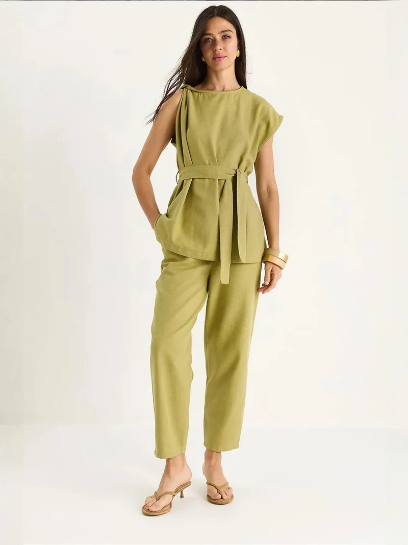 LUCCI Blouse-Pants Two Pieces Set